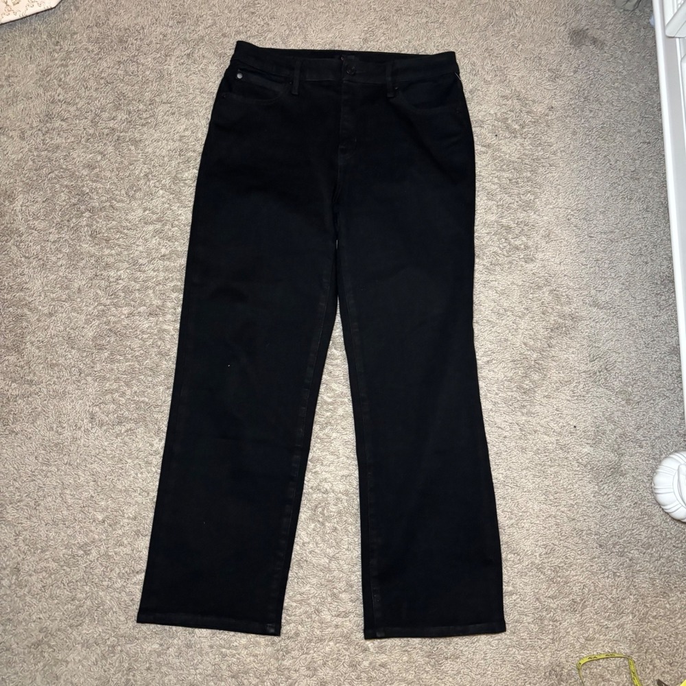 Quince Ultra Stretch High Rise Wide Leg Jeans Black Size 30 Organic Cotton
